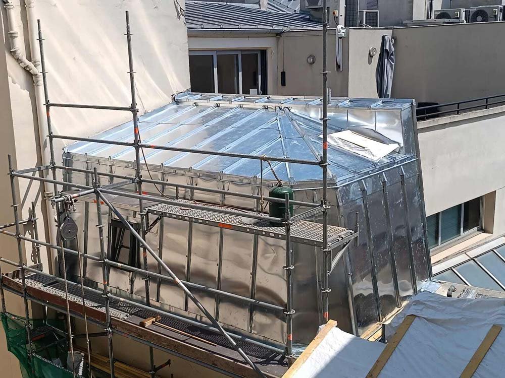 Toiture zinc & échafaudage